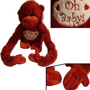 Valentine's monkey w/velcro hands